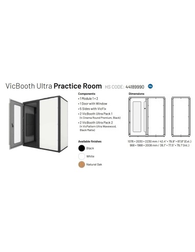 VicBooth Ultra Practice Room 1 x 2