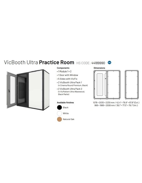 VicBooth Ultra Practice Room 1 x 2