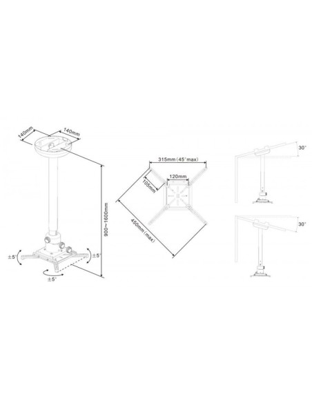 Soporte techo proyector HC