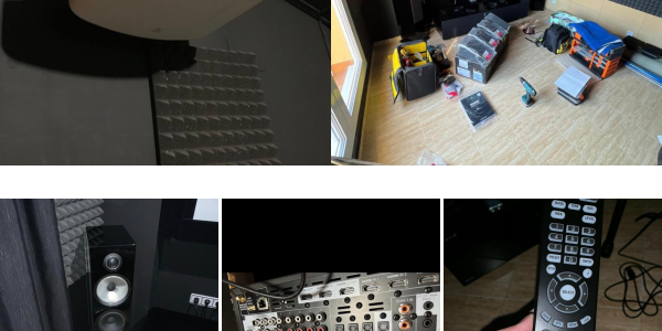 Instalación completa de un cine en casa: pantalla, proyector, altavoces y acústica profesional