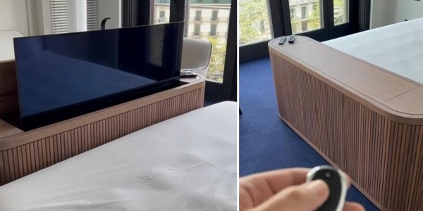 Televisión oculta en mueble a medida: orden y diseño en el dormitorio