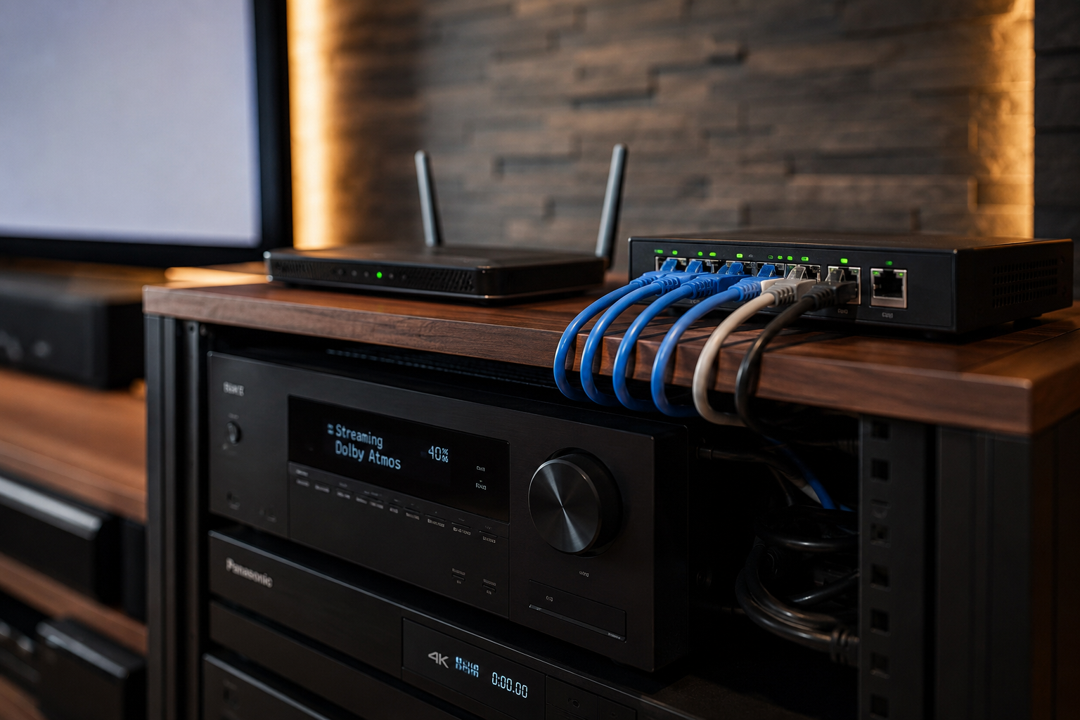 WiFi vs cable en un cine en casa: qué es mejor para imagen y sonido